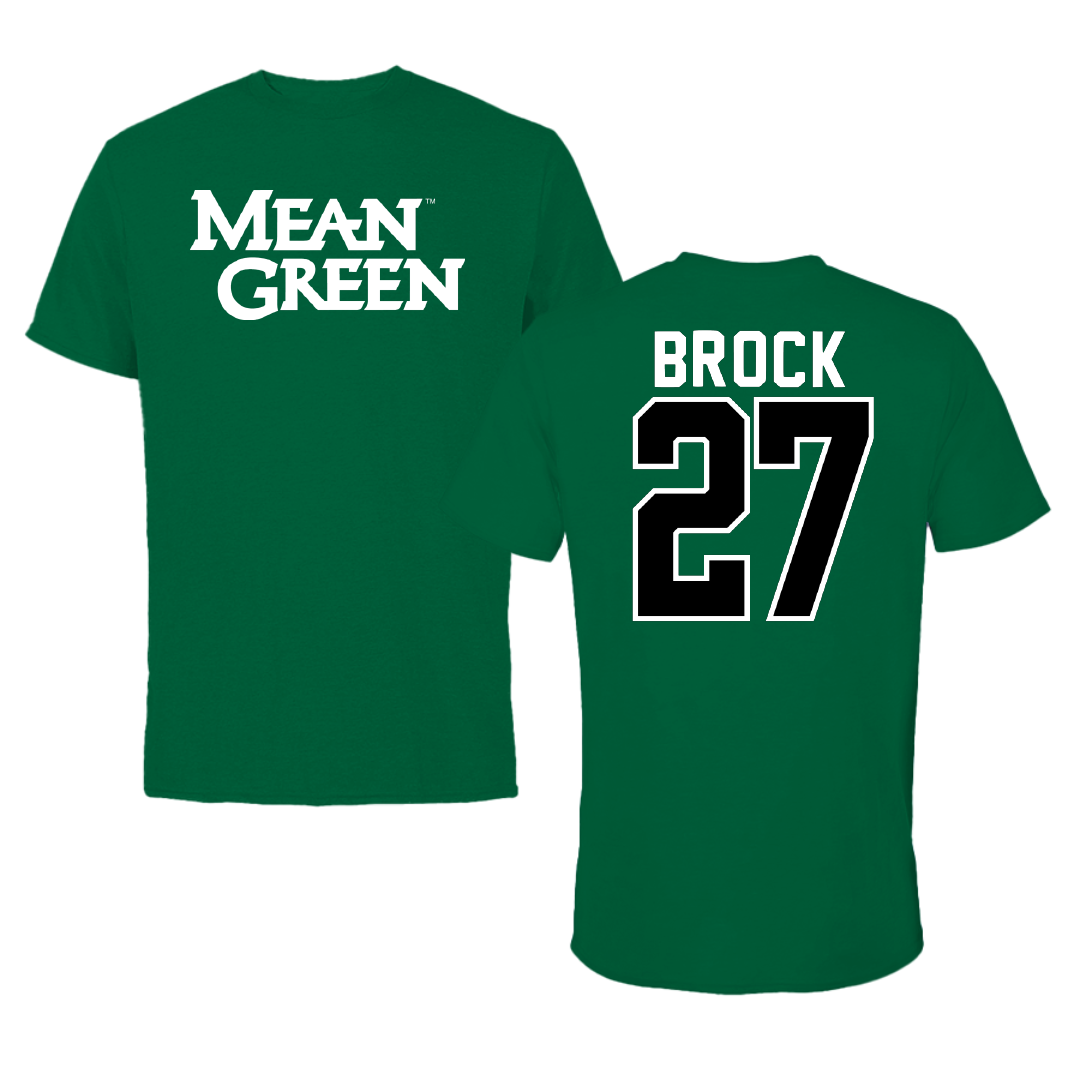 University of North Texas Softball Green Performance Tee - #27 Katy Brock