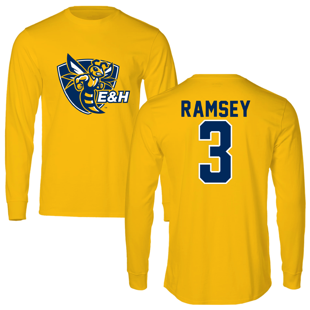 Emory & Henry College Basketball Gold Long Sleeve - #3 Lyndie Ramsey