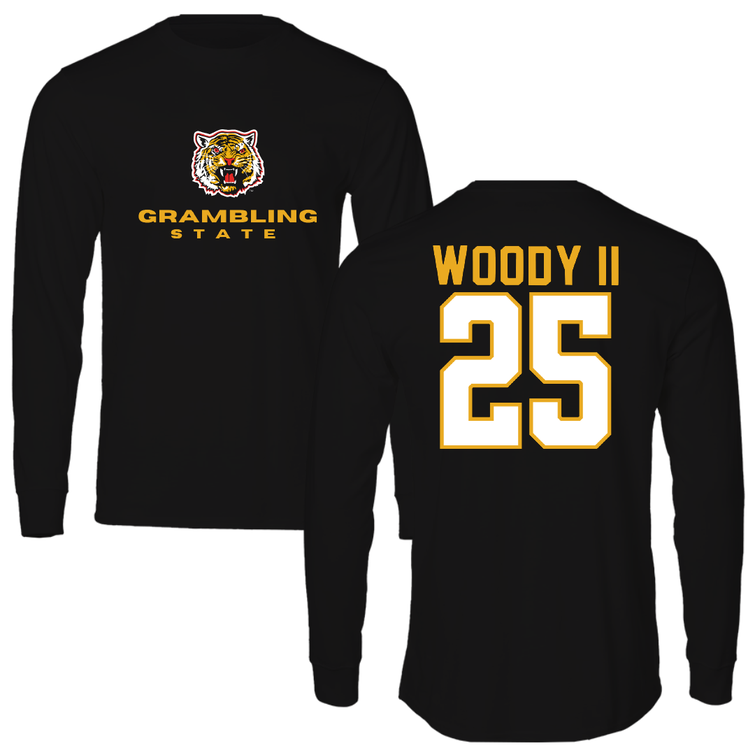 Grambling State University Baseball Black Long Sleeve - #25 James Woody II
