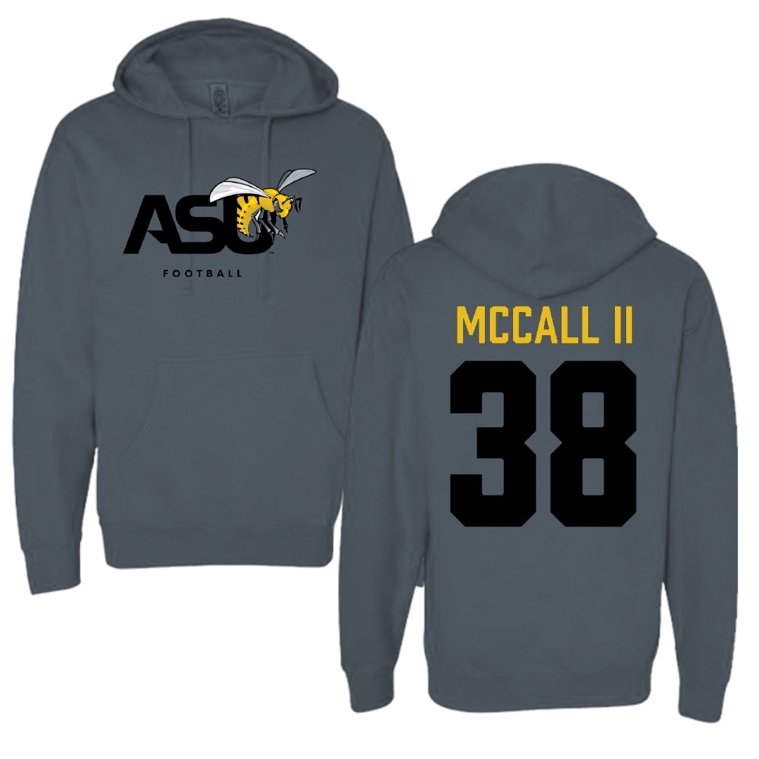 Alabama State University Football Dark Gray Hoodie - #38 Stewart McCall II