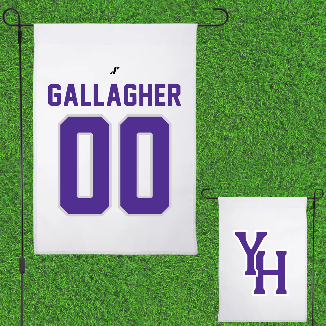 Young Harris College Lacrosse White Garden Flag - #00 Abbie Gallagher