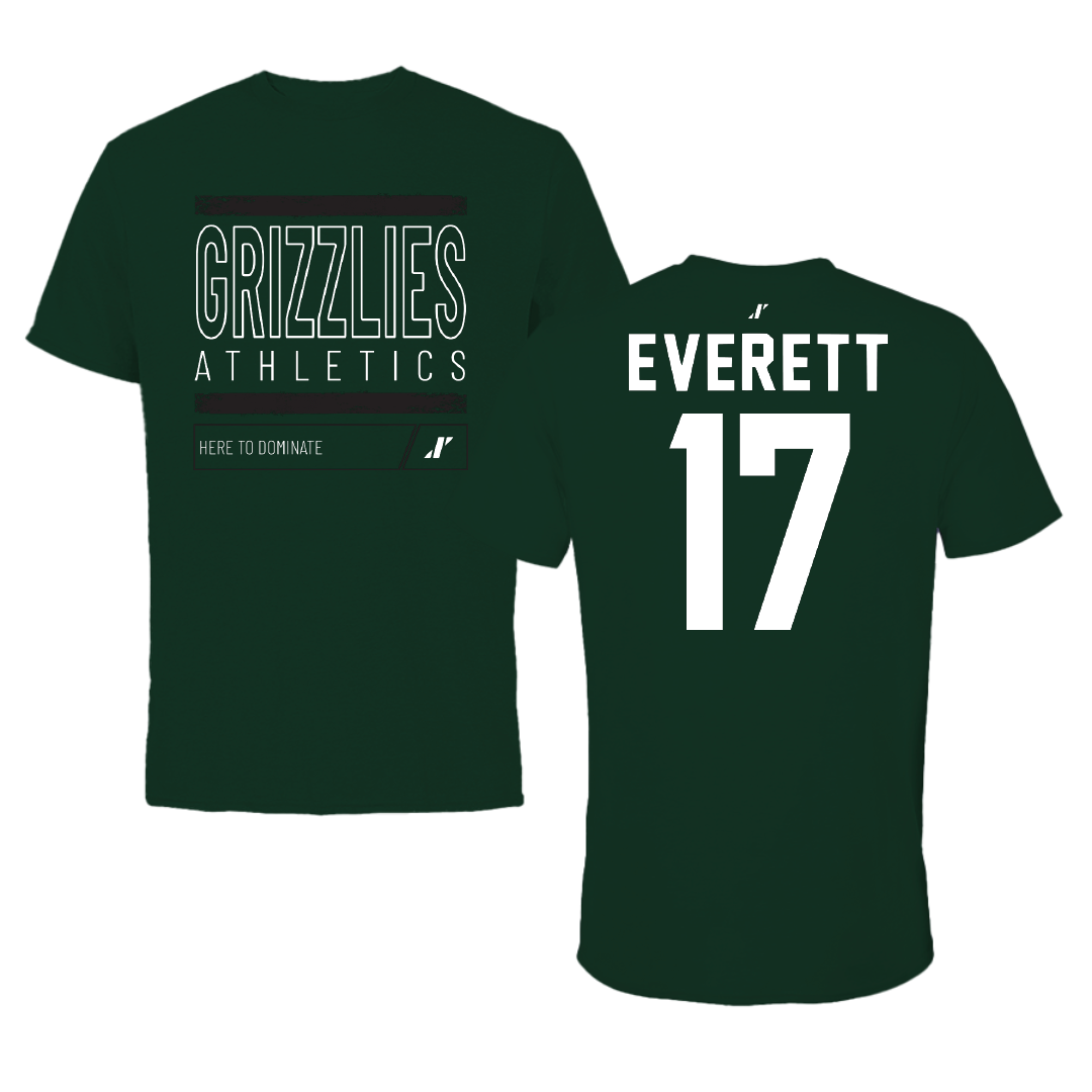 Adams State University Soccer Forest Green Dominate Performance Tee - #17 Madeline Everett