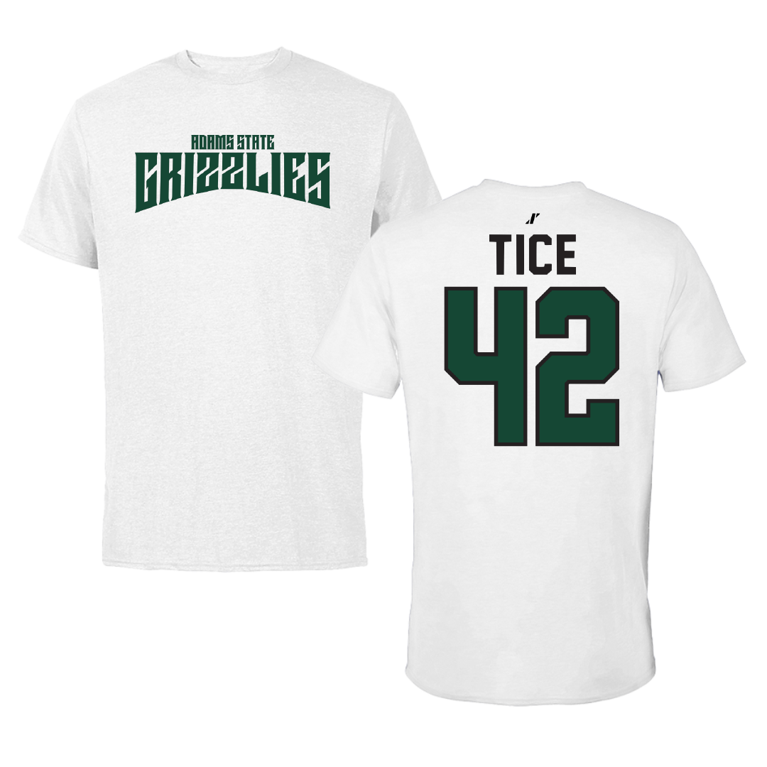 Adams State University Soccer White Classic Tee - #42 Sophia Tice