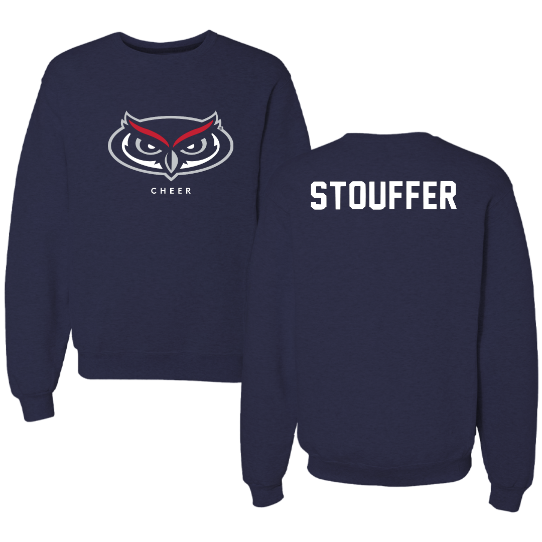 Florida Atlantic University Cheer Navy Mascot Crewneck - Gianna Stouffer