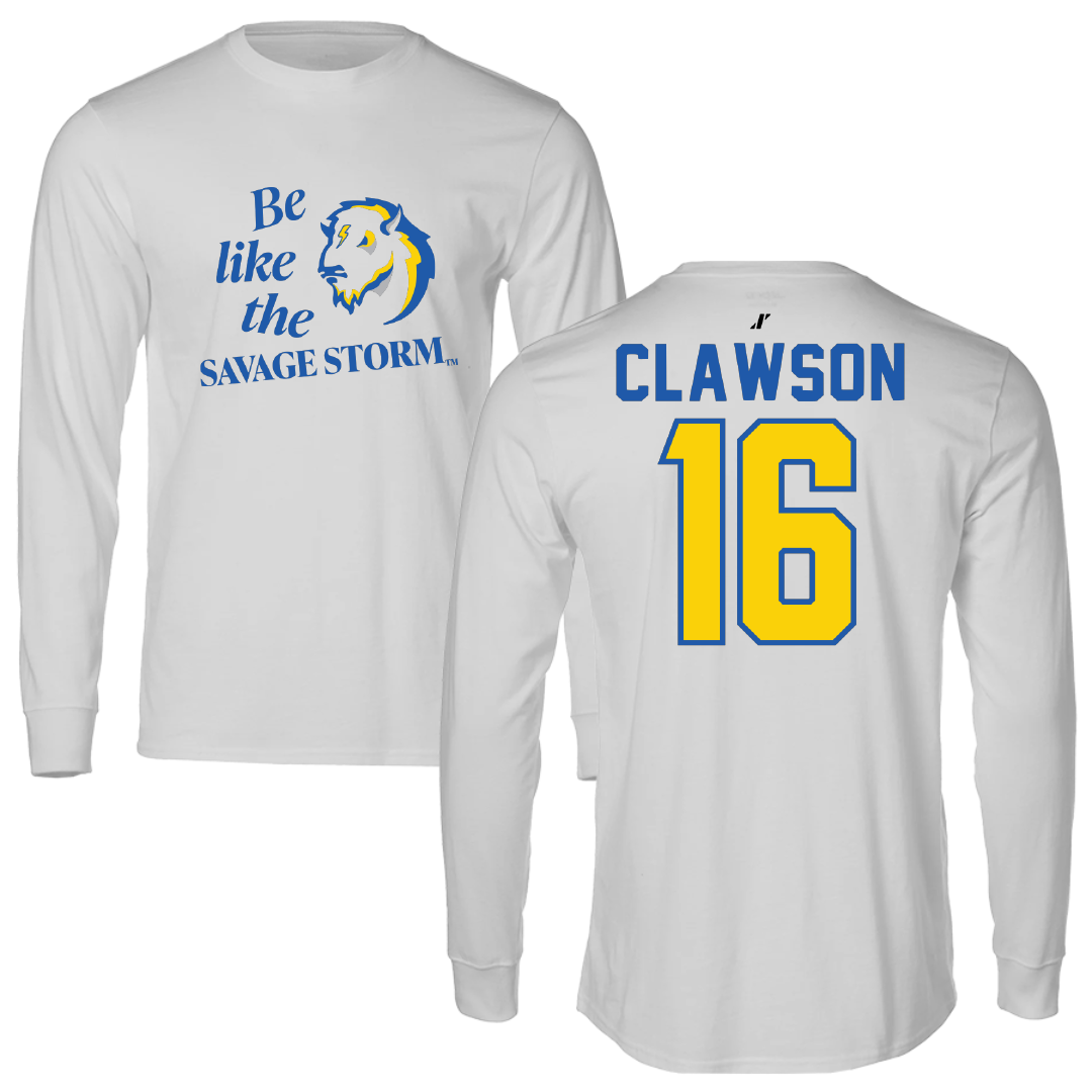 Southeastern Oklahoma State University Baseball Light Gray Be Like Us Long Sleeve - #16 Colton Clawson