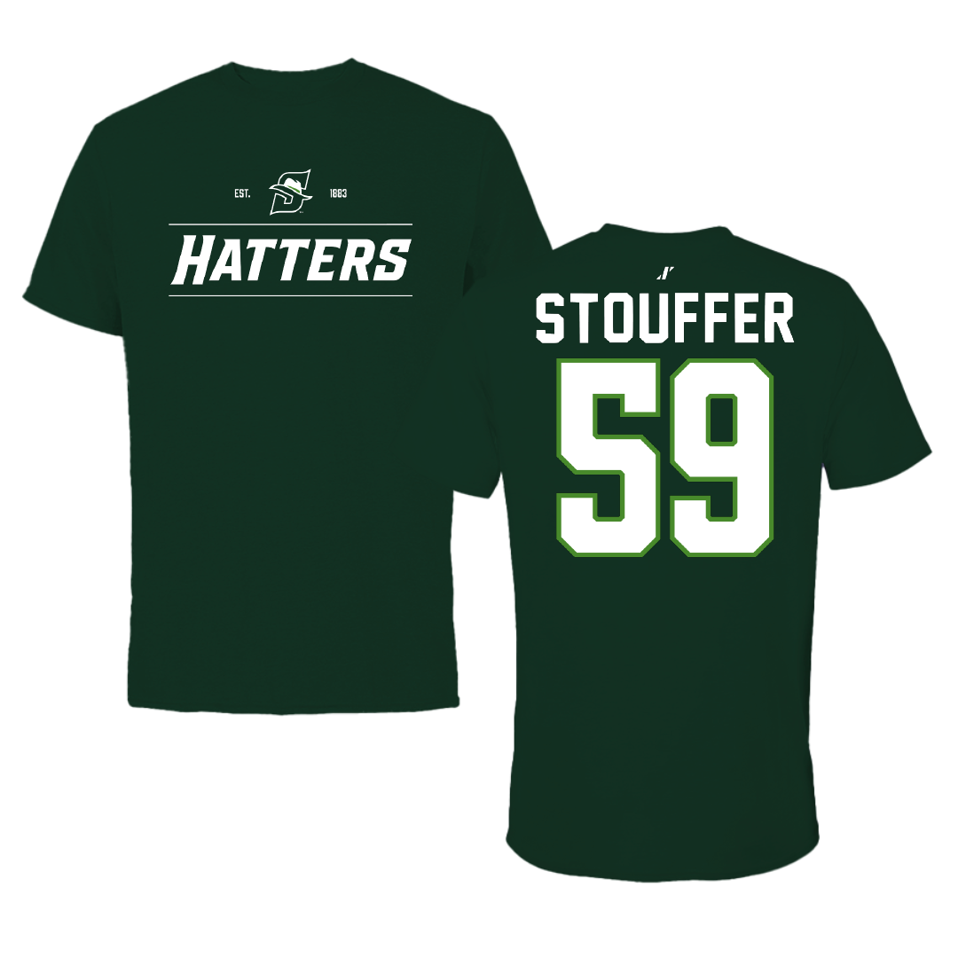 Stetson University Football Forest Green General Tee - #59 Brysson Stouffer