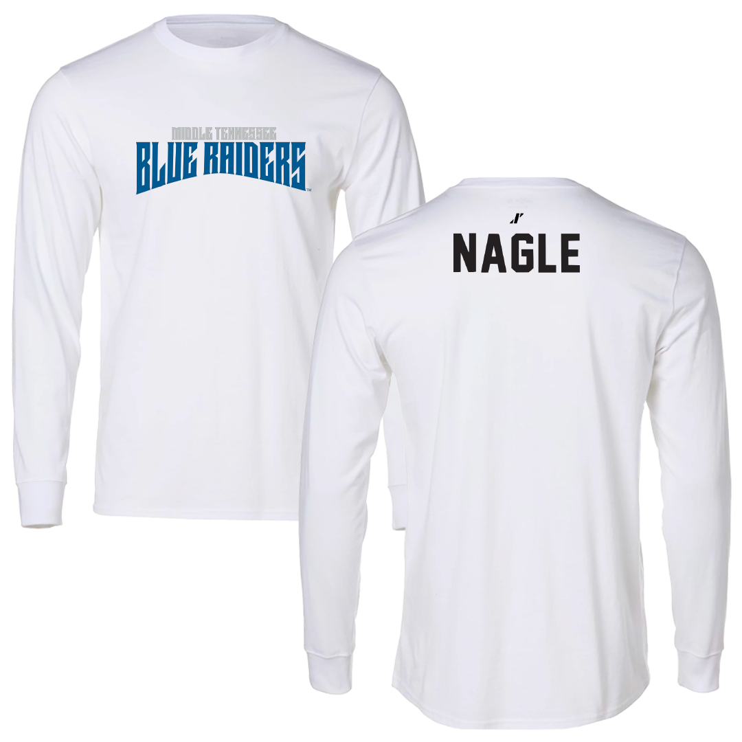Middle Tennessee State University TF and XC White Classic Long Sleeve - Brendan Nagle