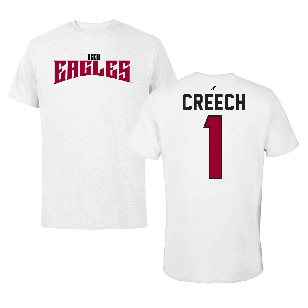 North Carolina Central University Basketball White Classic Tee - #1 Jada Creech