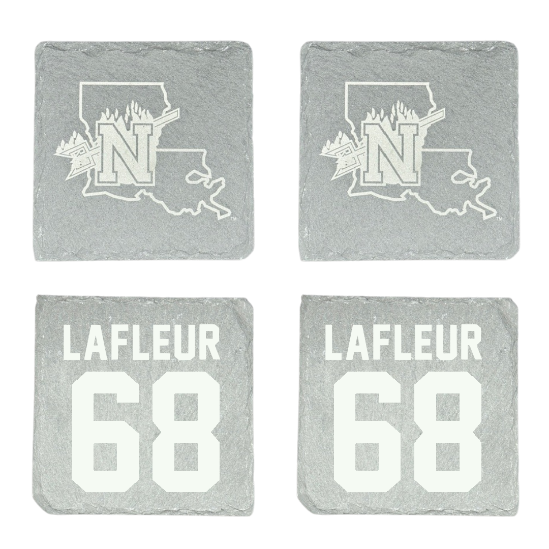 Northwestern State University Football Stone Coaster (4 Pack)  - #68 Cole LaFleur