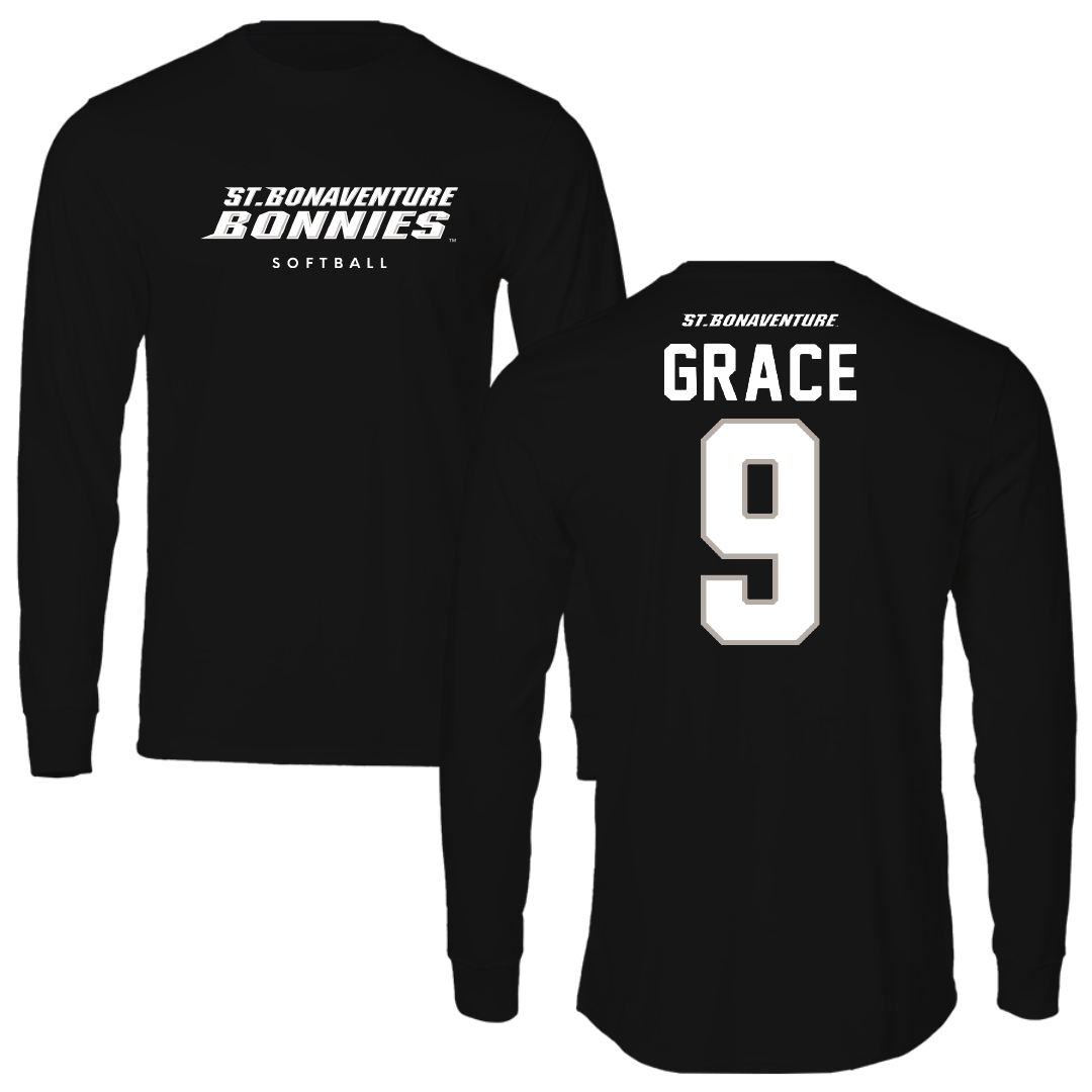 St. Bonaventure University Softball Black Long Sleeve - #9 Kaylee Grace
