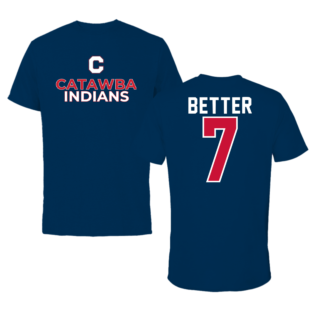 Catawba College Lacrosse Navy Performance Tee - #7 Emily Better