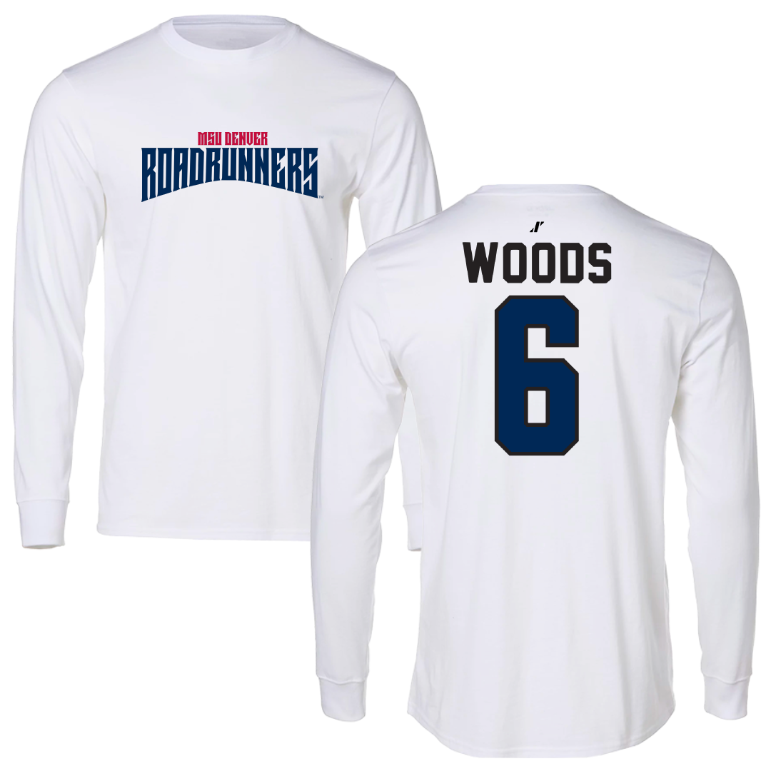 Metropolitan State University of Denver Soccer White Classic Performance Long Sleeve - #6 Maya Woods