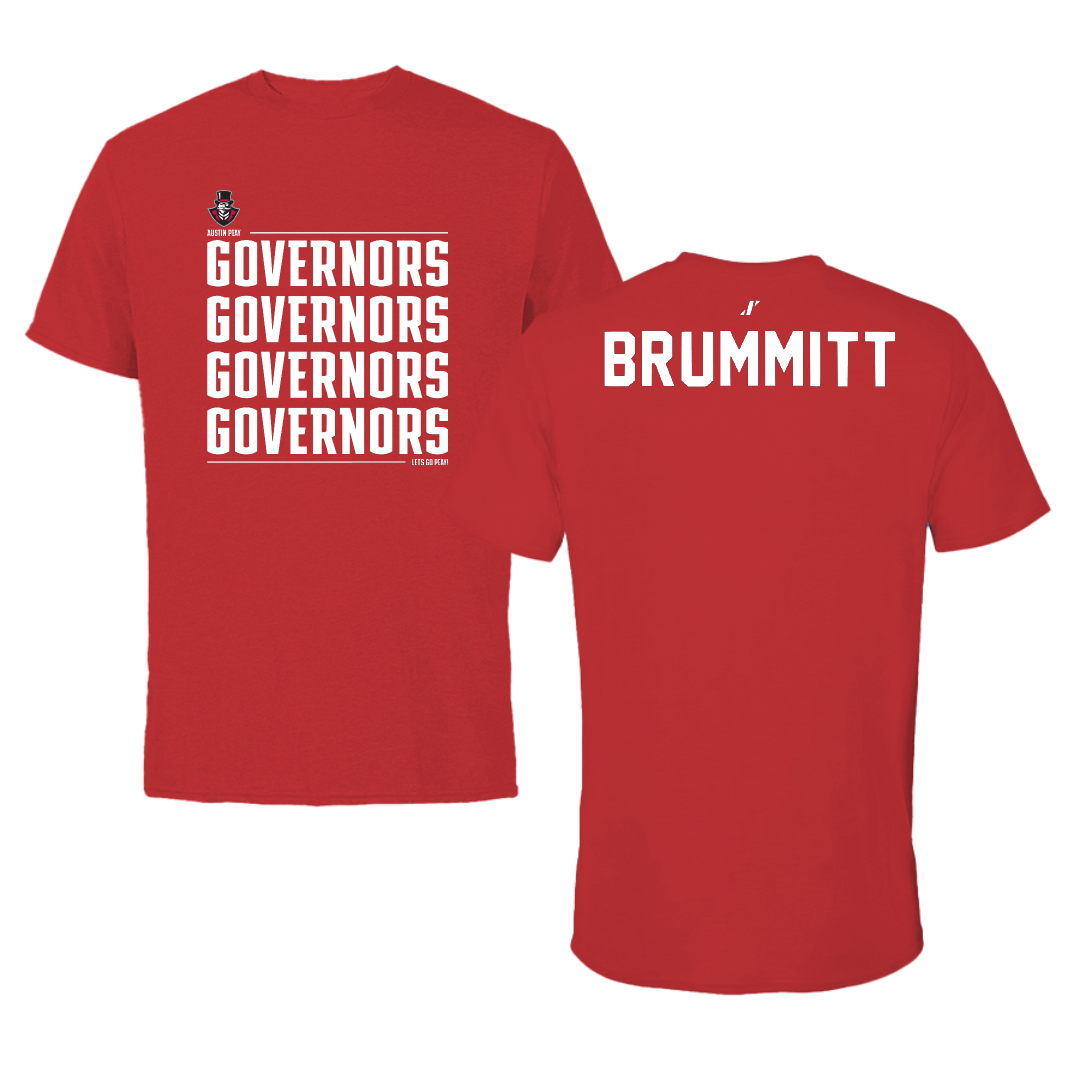 Austin Peay State University Golf Red General Performance Tee - Caleb Brummitt