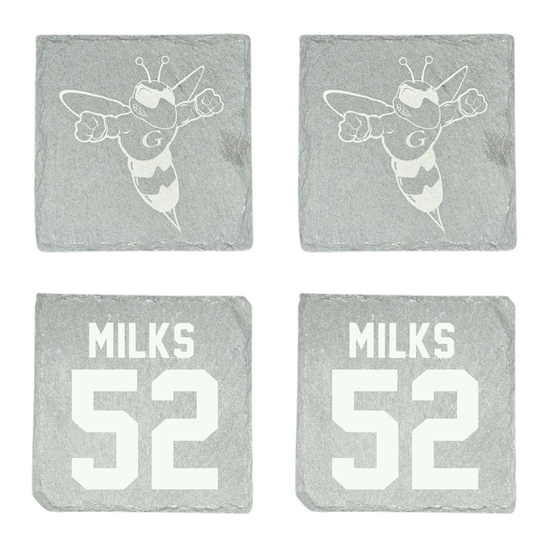 Graceland University Football Stone Coaster (4 Pack)  - #52 Cole Milks
