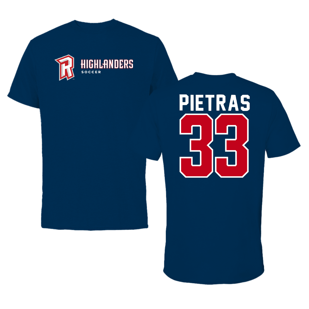 Radford University Soccer Navy Performance Tee - #33 Faith Pietras