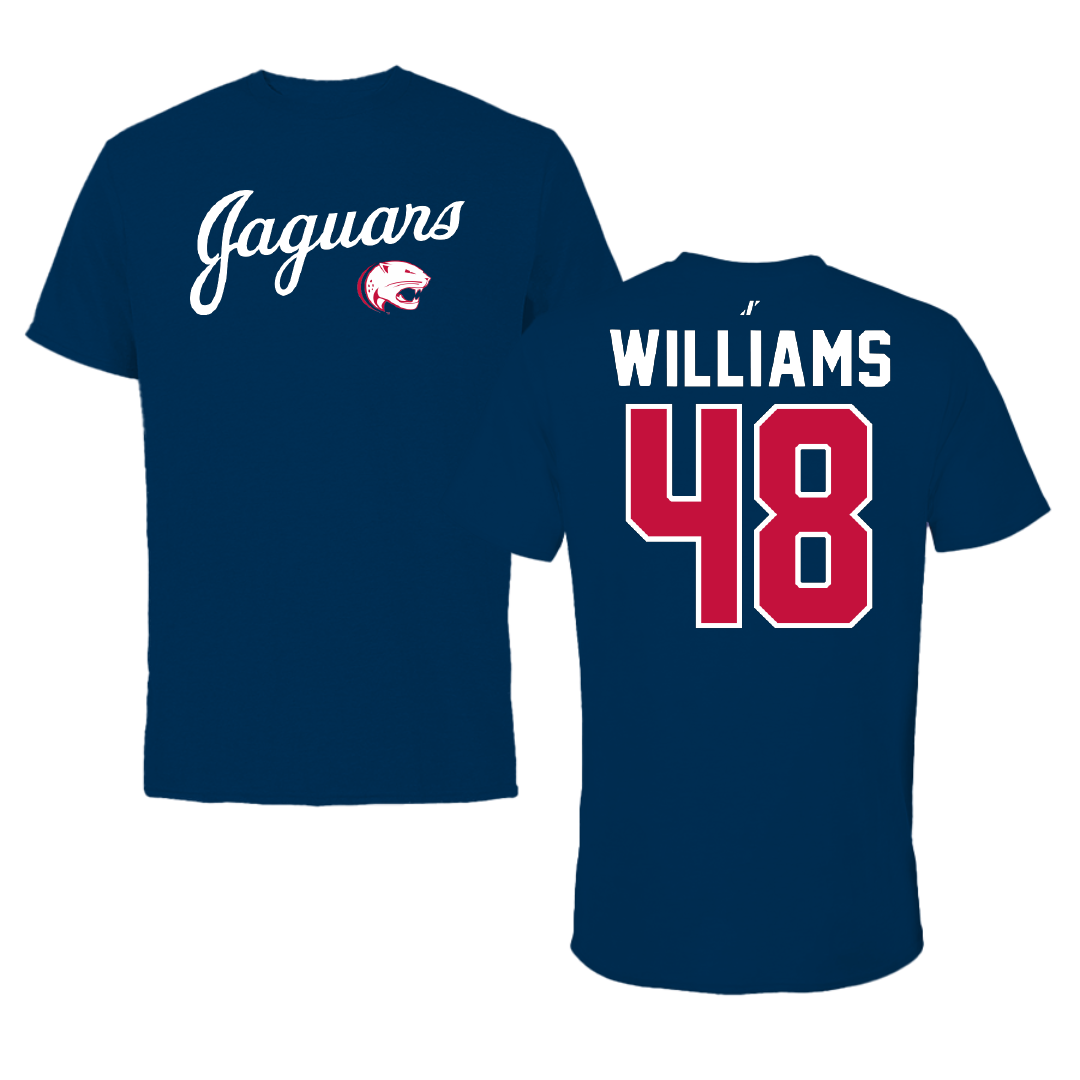 University of South Alabama Football Navy General Tee - #48 Jordan Williams