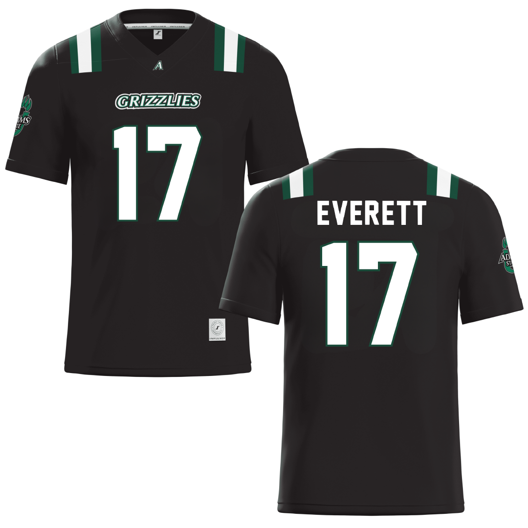 Adams State University Black Football Jersey - #17 Madeline Everett