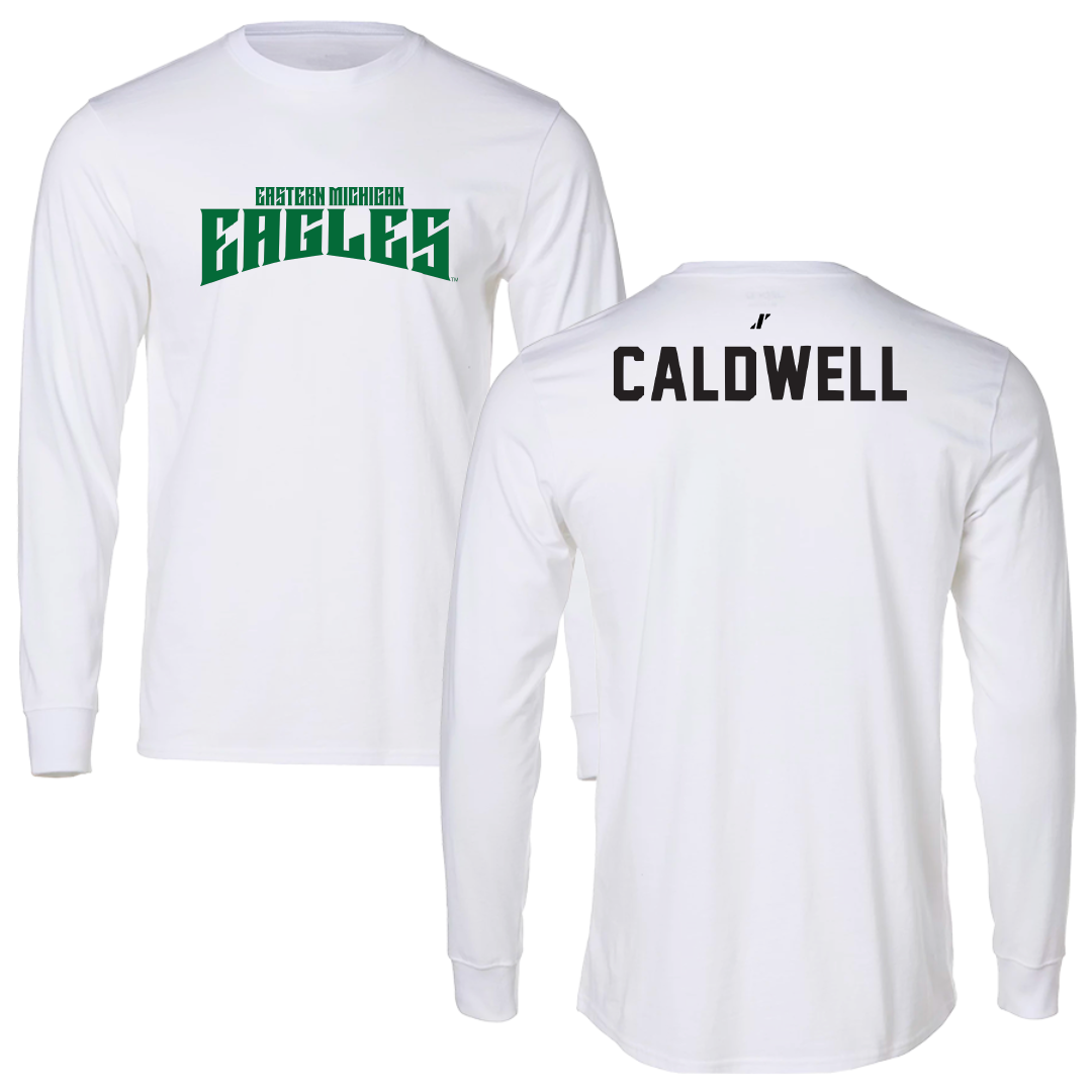 Eastern Michigan University TF and XC White Classic Long Sleeve - Peyton Caldwell