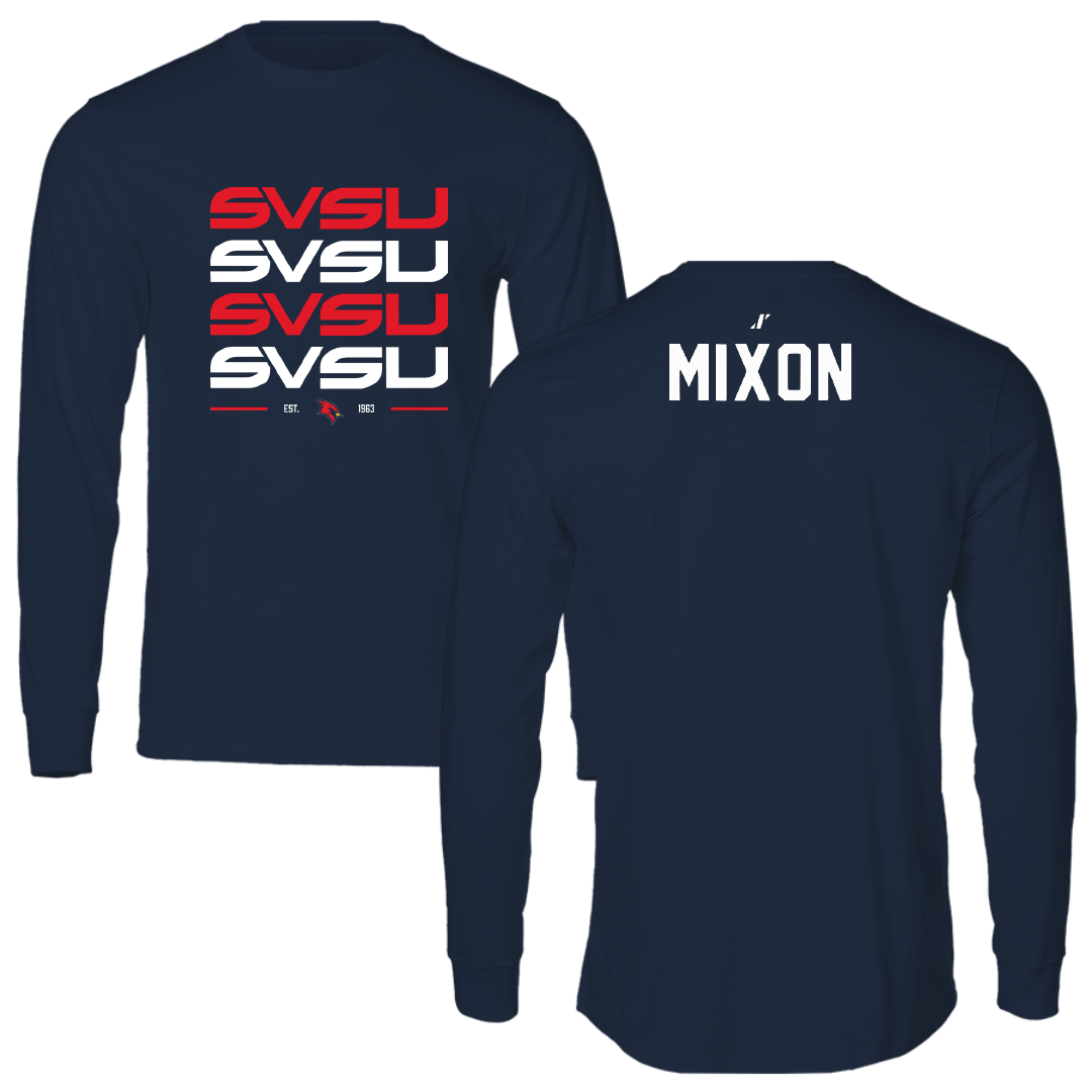 Saginaw Valley State University TF and XC Navy General Performance Long Sleeve - Ryan Mixon