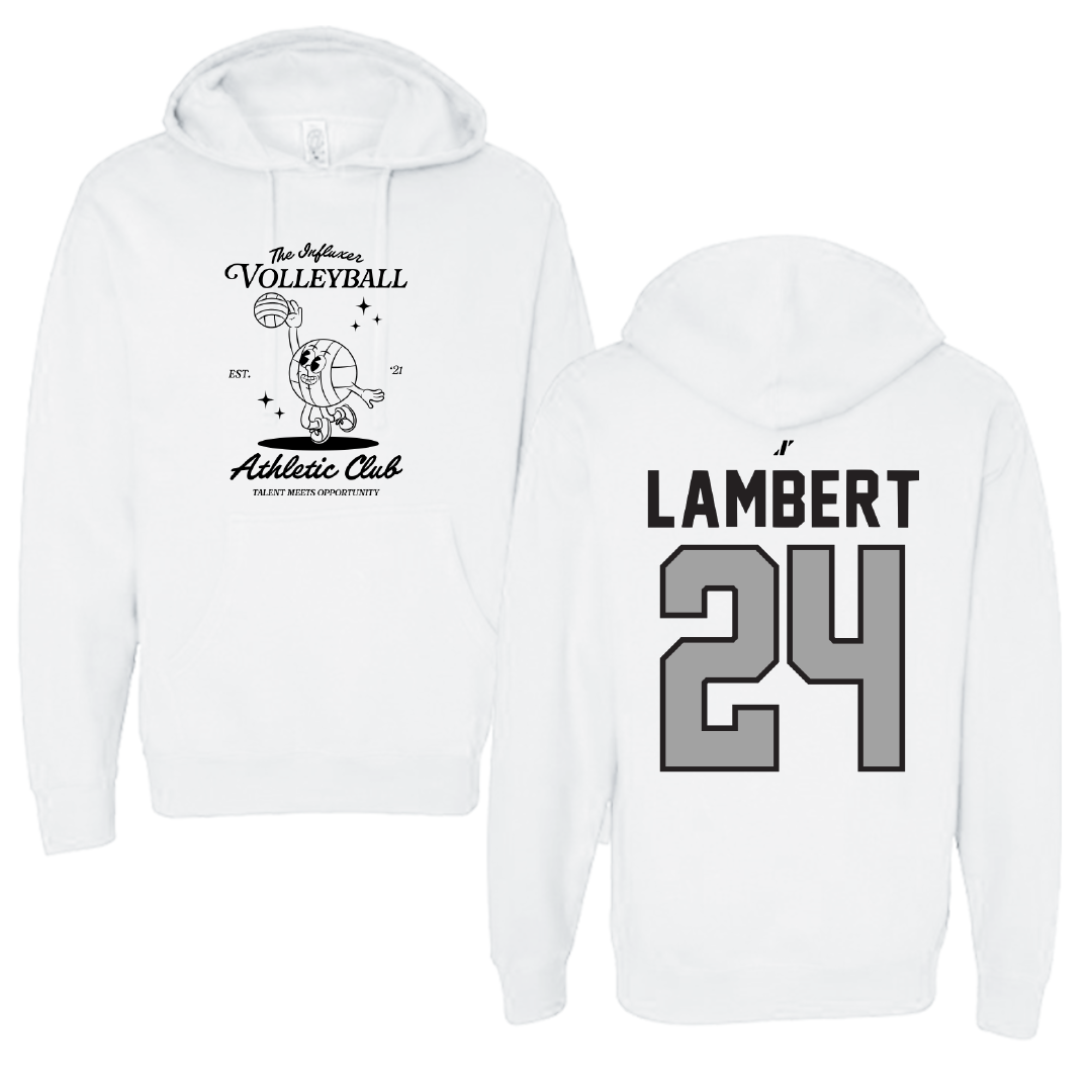 Volleyball White Influxer Athletic Club Hoodie - #24 Lexi Lambert