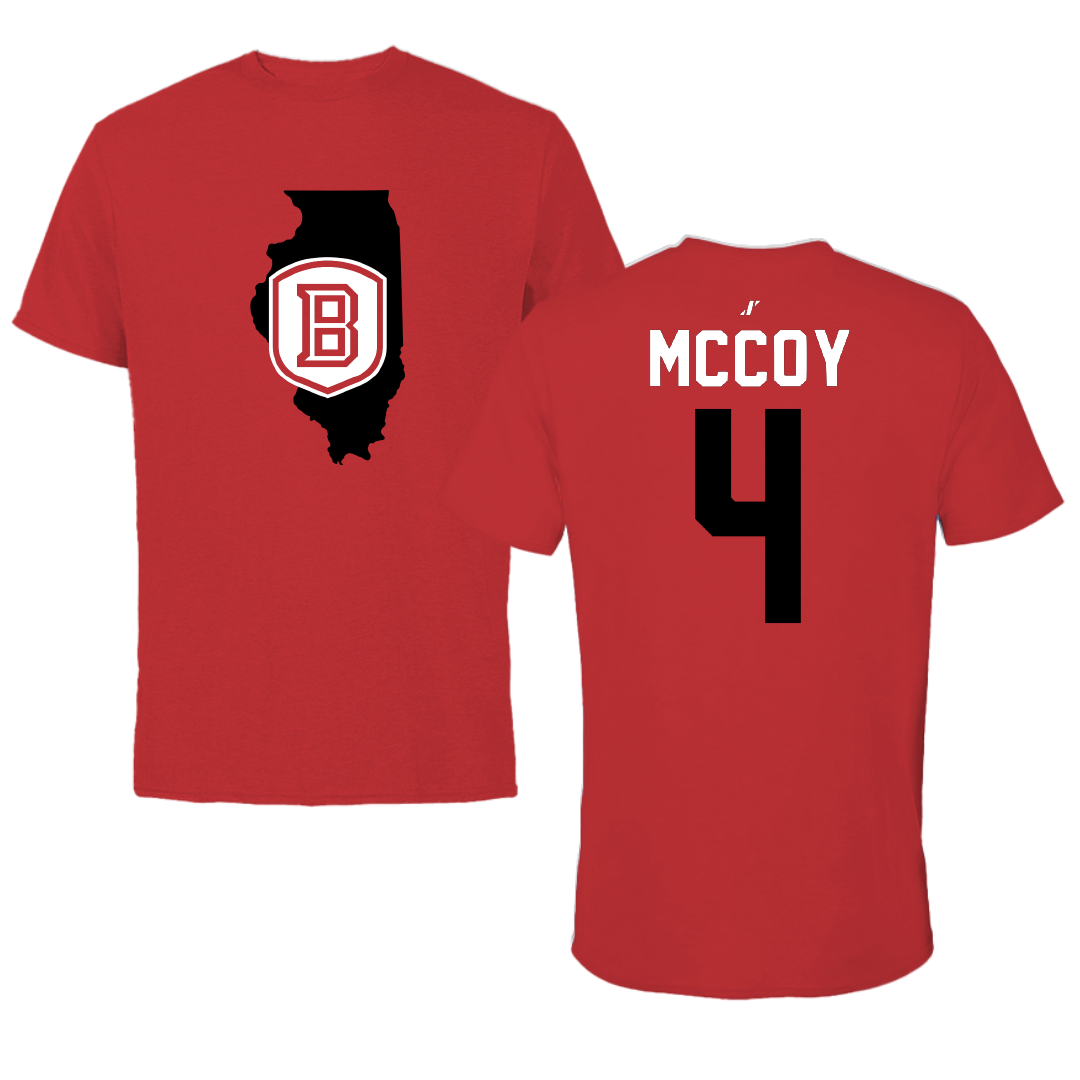 Bradley University Softball Red State Performance Tee - #4 Kierston McCoy