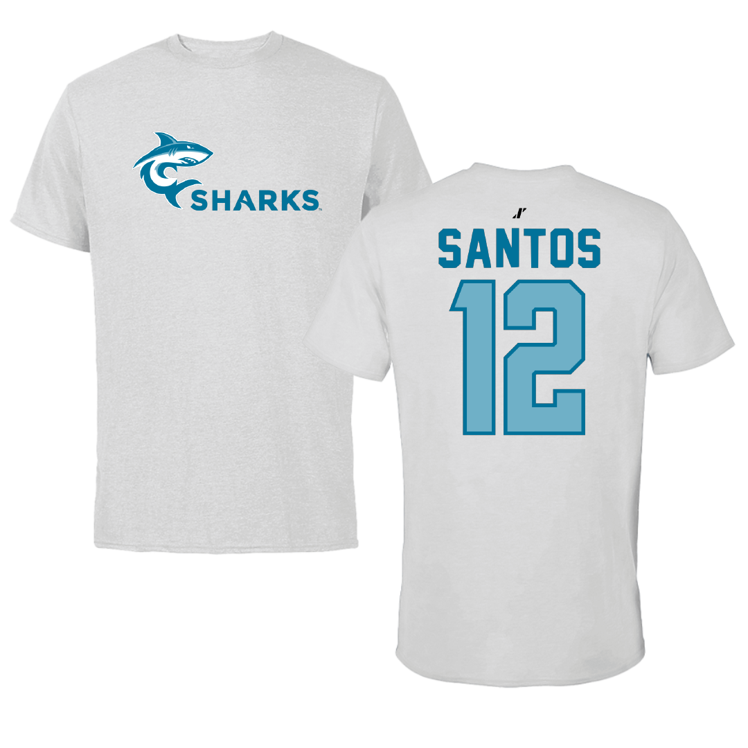 Hawaii Pacific University Basketball Light Gray Tee - #12 Serenity Santos