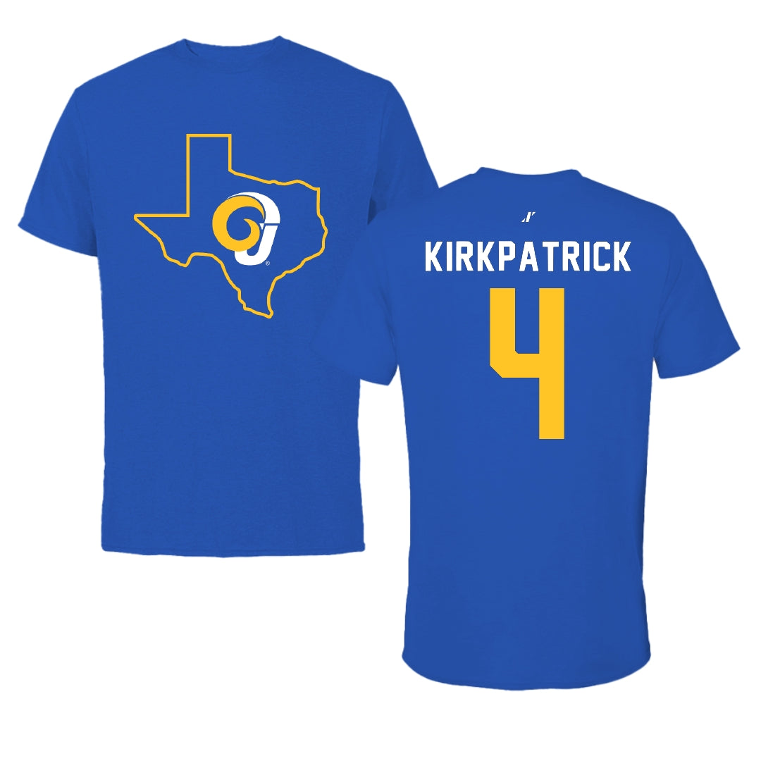 Angelo State University Volleyball Blue State Performance Tee - #4 Alli Kirkpatrick
