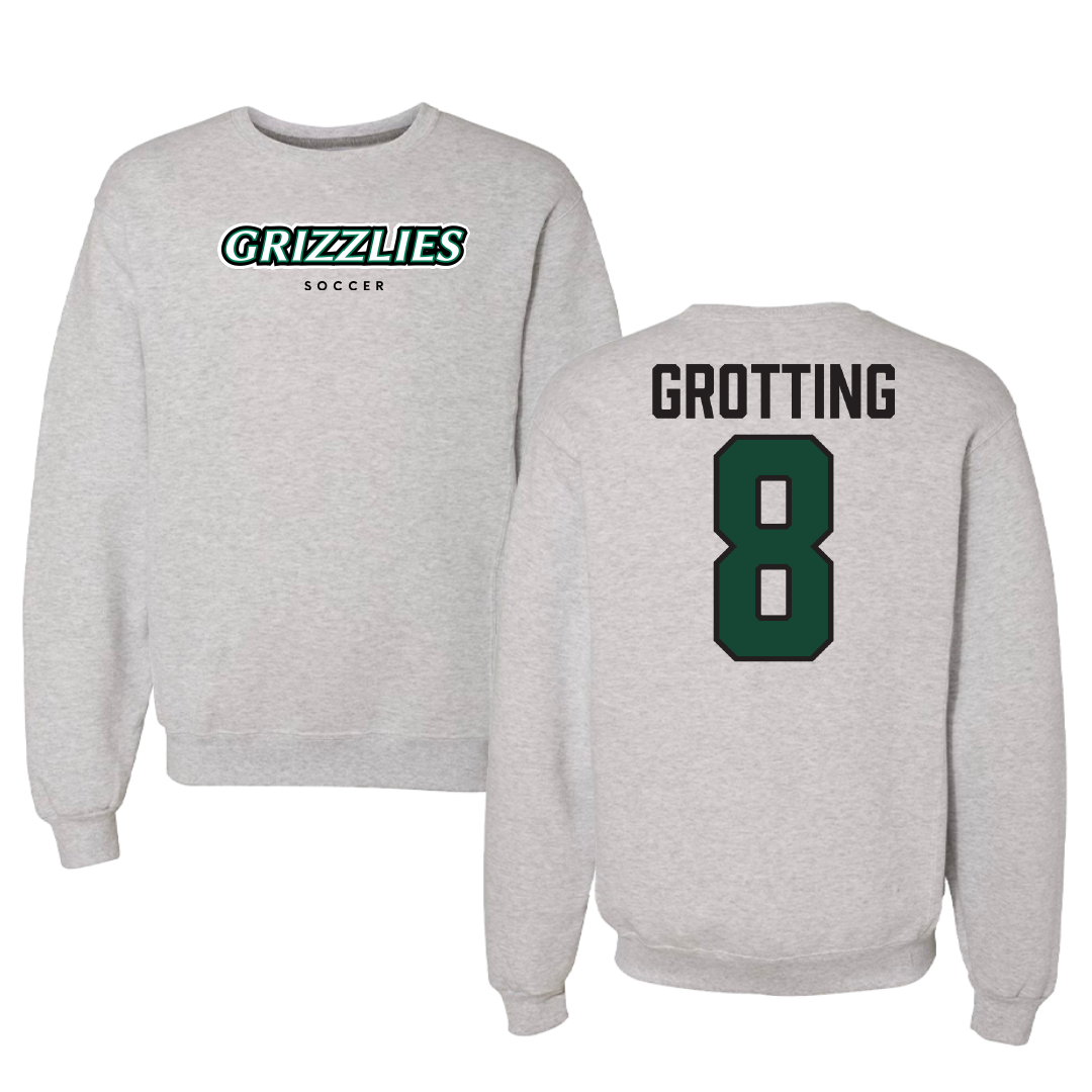 Adams State University Soccer Gray Grizzlies Crewneck - #8 Hans-Kristian Grotting