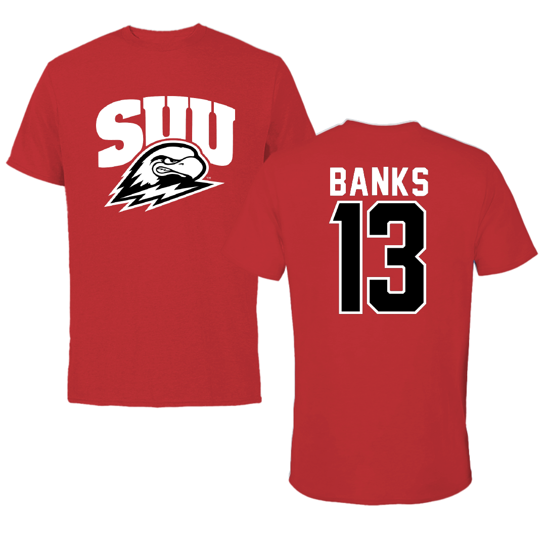 Southern Utah University Basketball Red Performance Tee - #13 Ashley Banks