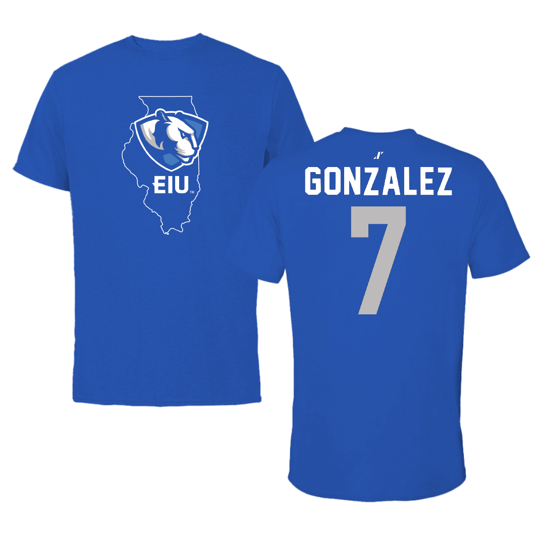 Eastern Illinois University Softball Blue State Performance Tee - #7 Briana Gonzalez