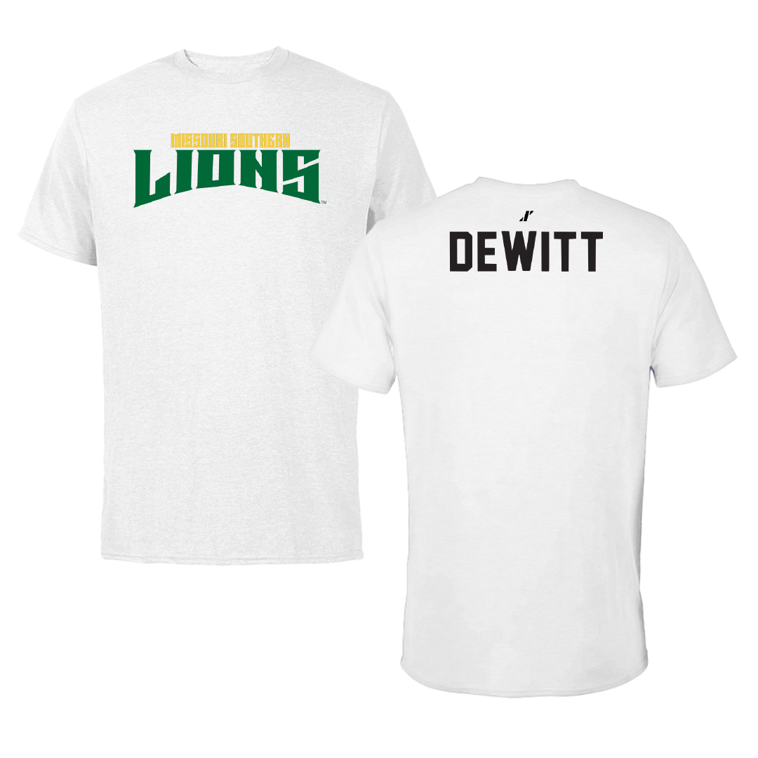 Missouri Southern State University Cheer White Classic Performance Tee - Jernie DeWitt