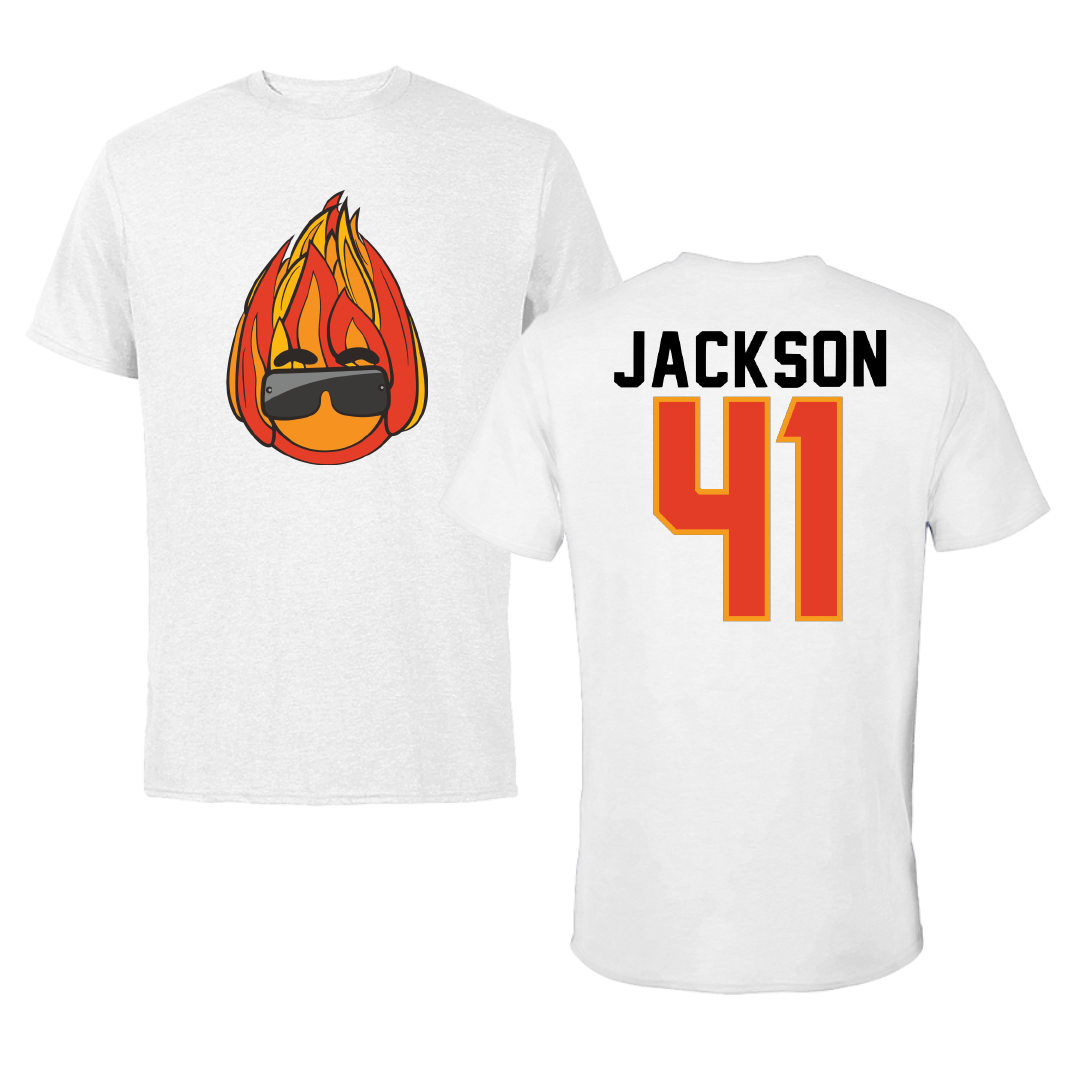 Valdosta State University Football White Performance Tee - #41 Jovon Jackson