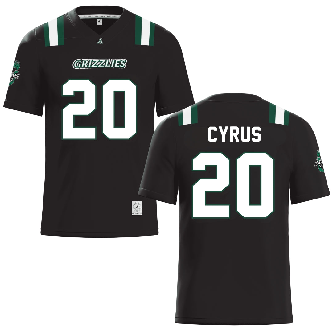 Adams State University Black Football Jersey - #20 Aaron Cyrus