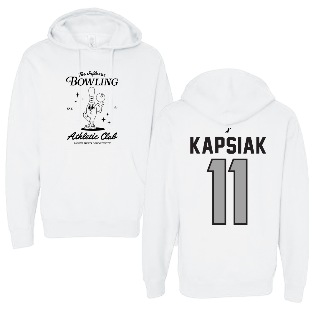 Bowling White Influxer Athletic Club Hoodie - #11 Megan Kapsiak