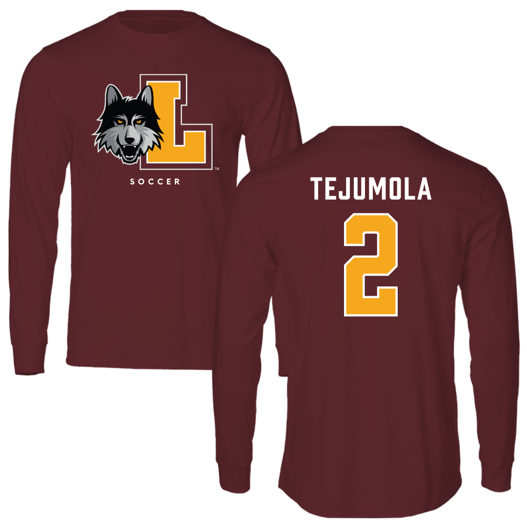 Loyola University-Chicago Soccer Maroon Mascot Performance Long Sleeve - #2 Kamran Tejumola