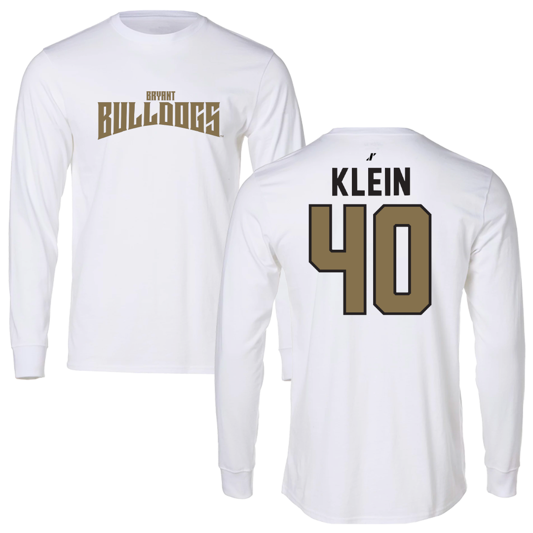 Bryant University Lacrosse White Classic Long Sleeve - #40 Sam Klein