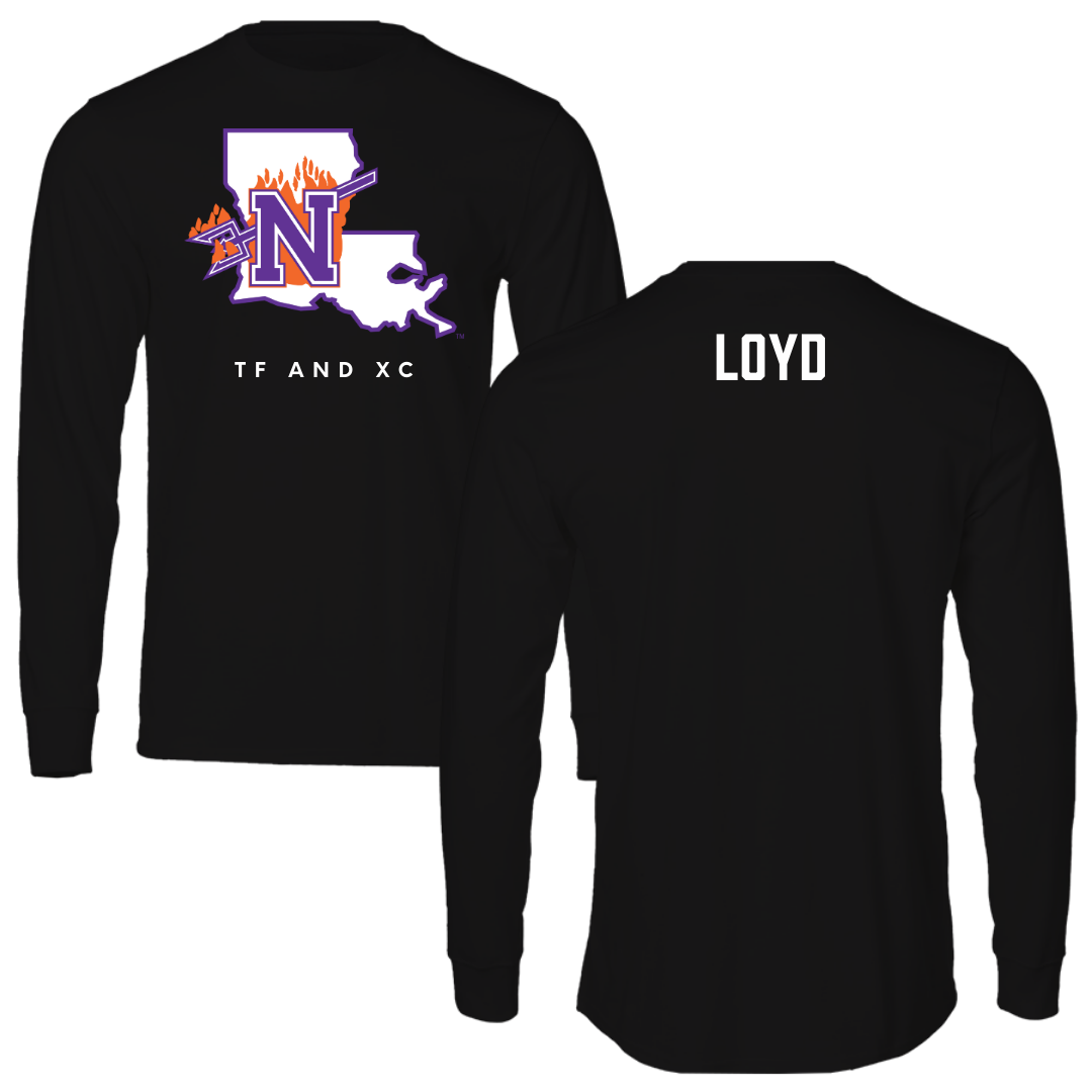 Northwestern State University TF and XC Black Block Performance Long Sleeve - Galen Loyd