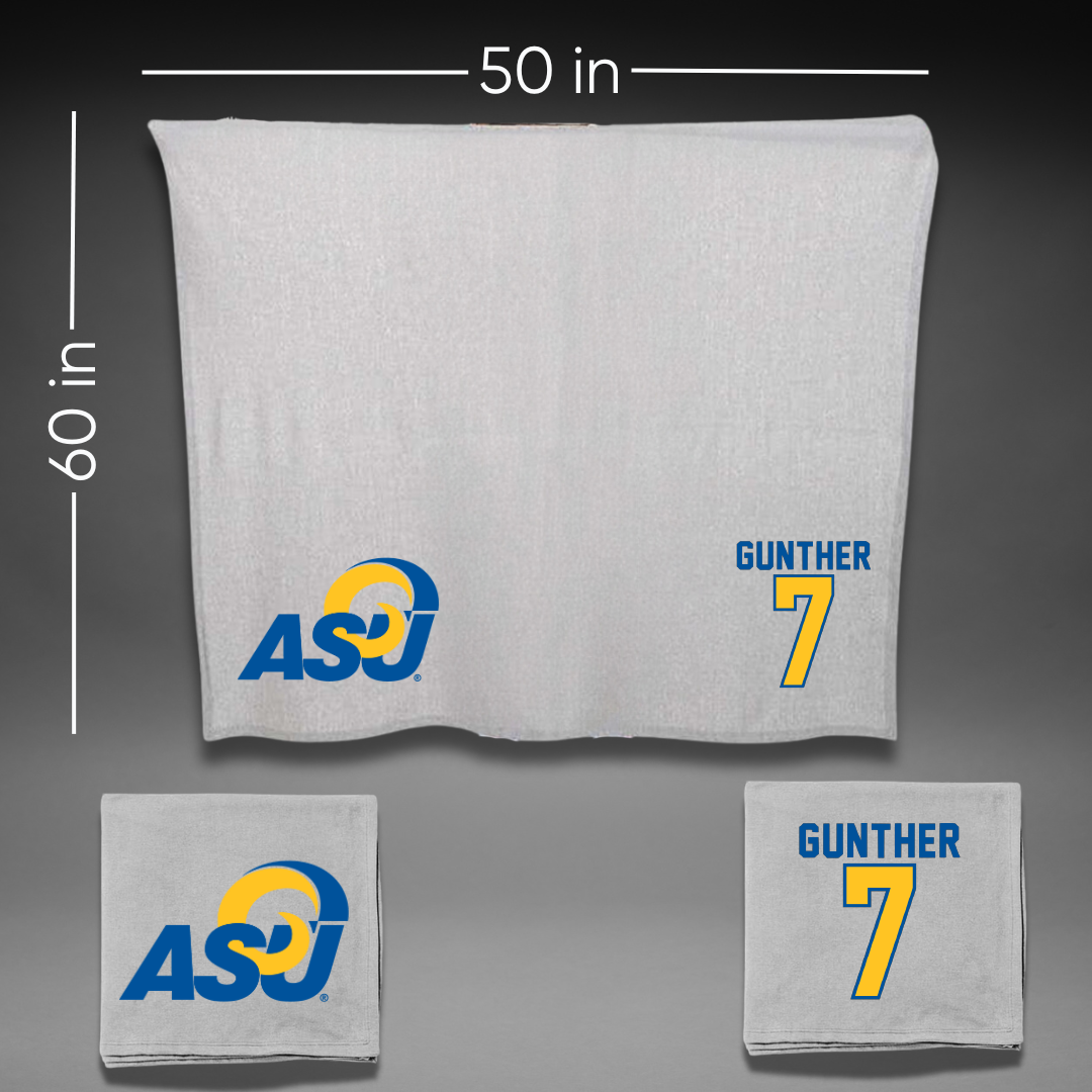 Angelo State University Softball Gray Blanket - #7 Averie Gunther