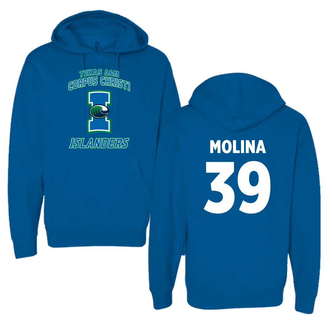 Texas A&M University-Corpus Christi Baseball Blue Hoodie - #39 Matthew Molina