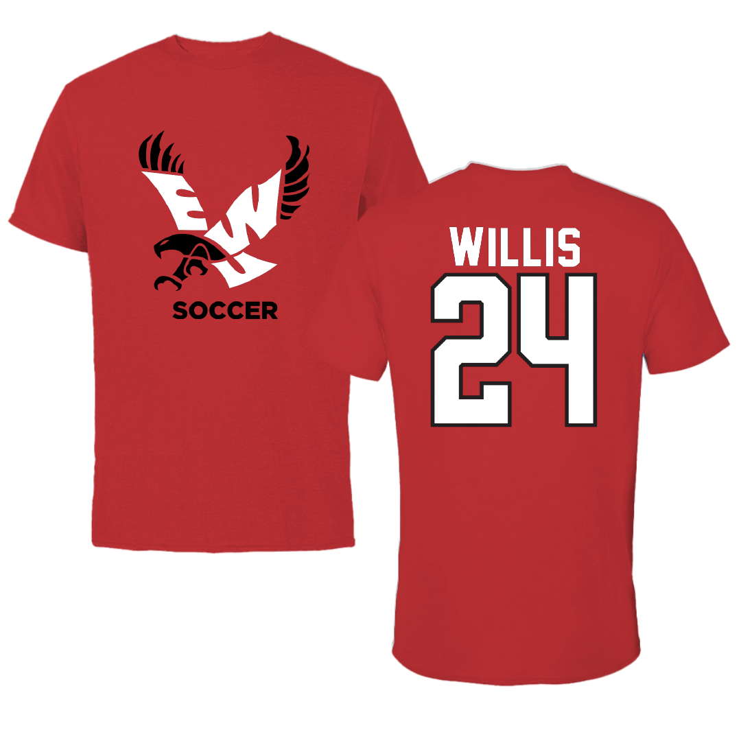 Eastern Washington University Soccer Red Tee - #24 Genesis Willis