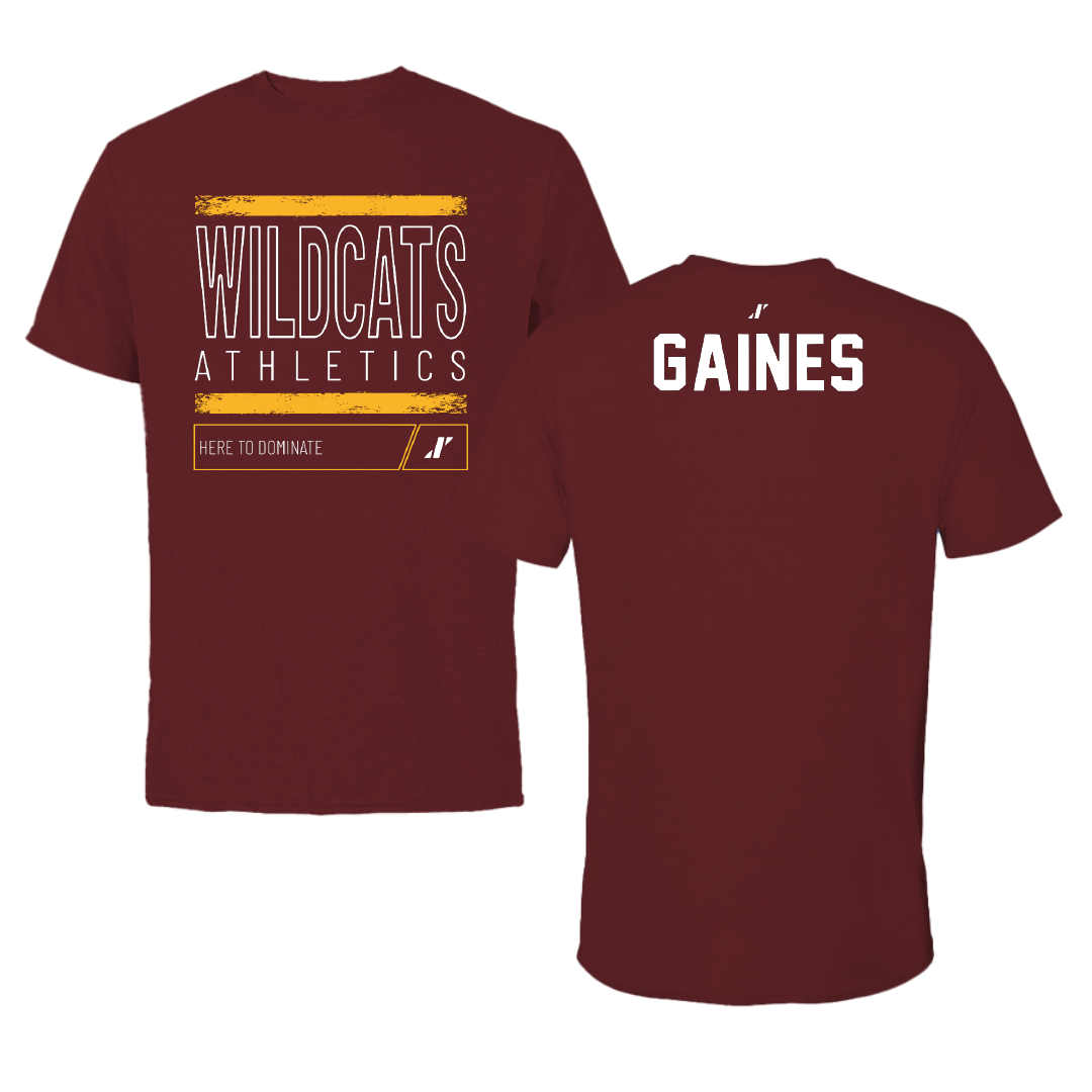 Bethune-Cookman University TF and XC Maroon Dominate Performance Tee - Jonathan Gaines