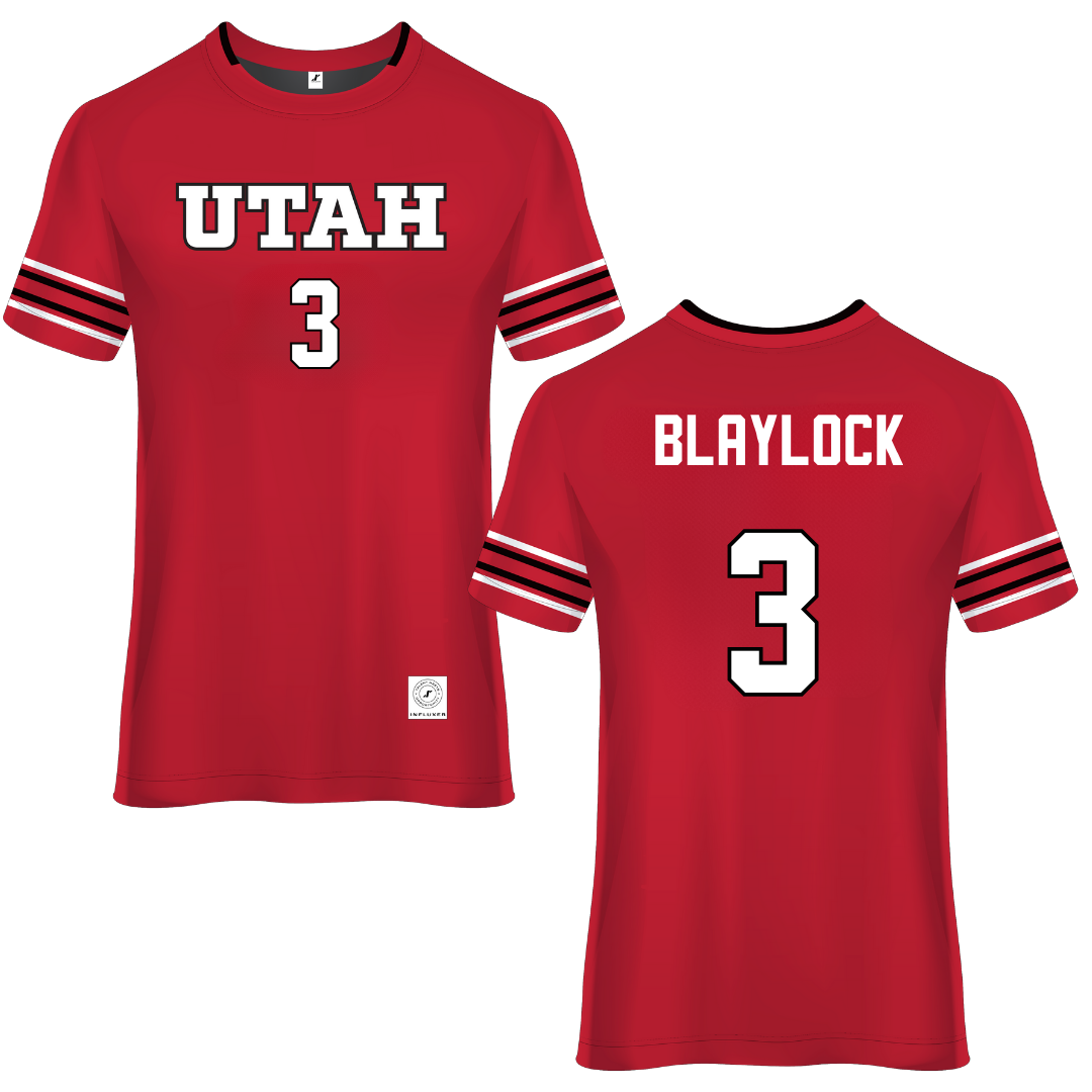 University of Utah Red Soccer Jersey - #3 Brooklyn Blaylock