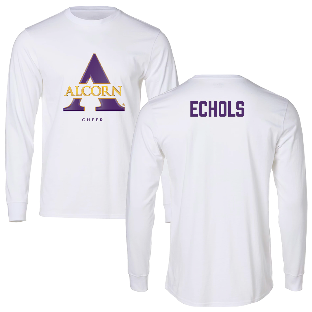 Alcorn State University Cheer White Performance Long Sleeve - Fallon Echols