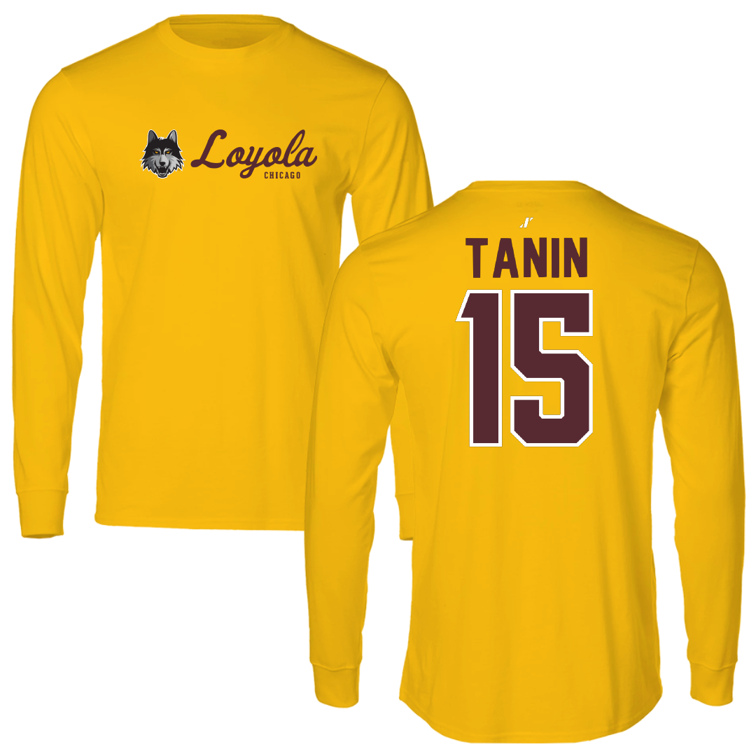 Loyola University-Chicago Basketball Gold General Long Sleeve - #15 Sitori Tanin