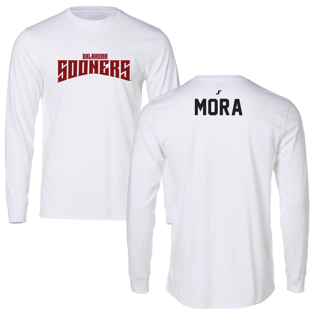 University of Oklahoma Wrestling White Classic Performance Long Sleeve - Juan Mora
