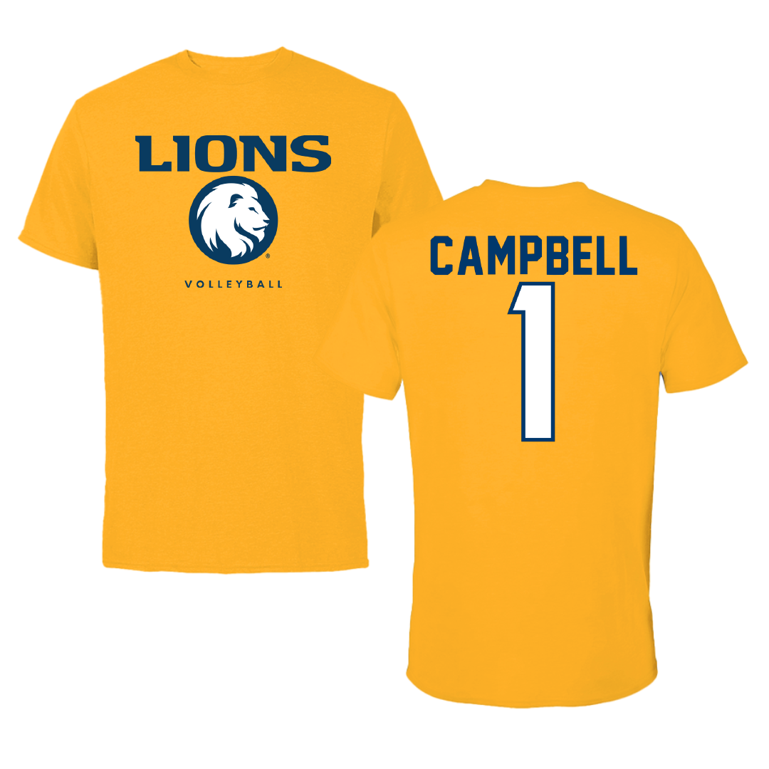 East Texas A&M University Volleyball Gold Tee - #1 Gracie Campbell
