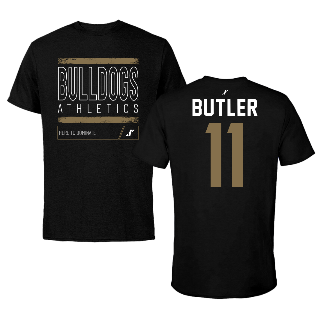 Bryant University Football Black Dominate Performance Tee - #11 TJ Butler