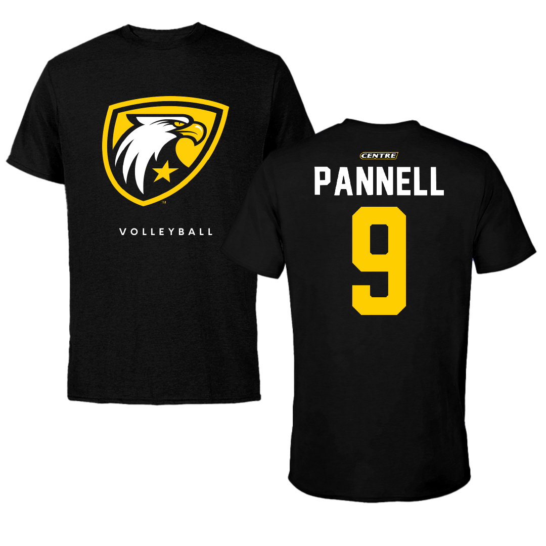 Centre College Volleyball Black Performance Tee - #9 Emersyn Pannell
