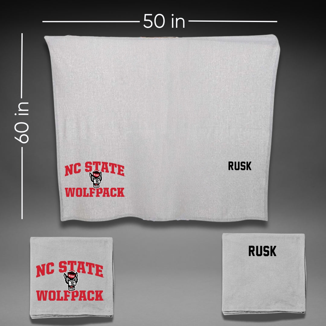 North Carolina State University Gymnastics Gray Blanket - Jenna Rusk