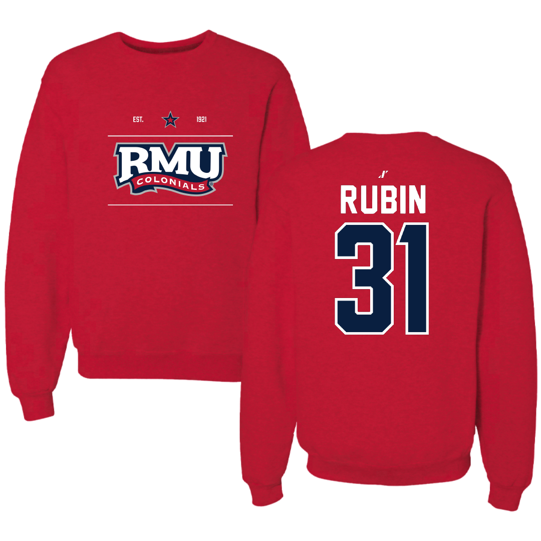 Robert Morris University Ice Hockey Red General Crewneck - #31 Liv Rubin